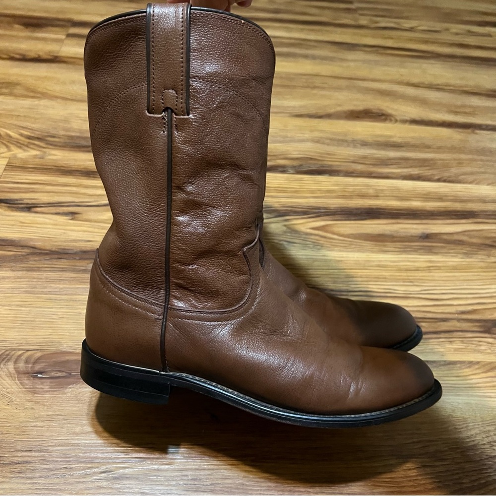 justin bullhide cowboy boots Size 8D - Picture 3 of 7